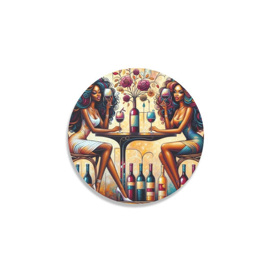 Round Coaster Set - Velvet's View - Sip & Savor - Exquisite Elegance Coaster Collection