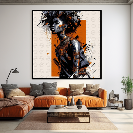 Digital Art - Afro-Futuristic Elegance: A Vibrant Fusion of African Fashion and Modern Artistry - #2011