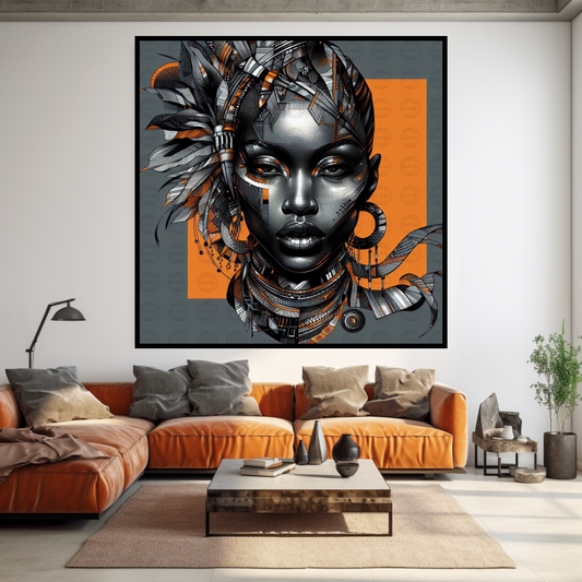 Digital Art - Afro-Futuristic Elegance: A Vibrant Fusion of African Fashion and Modern Artistry - #2012