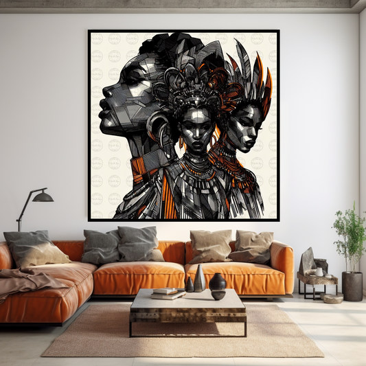 Digital Art - Afro-Futuristic Elegance: A Vibrant Fusion of African Fashion and Modern Artistry - #2014