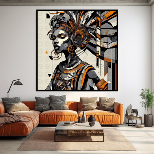 Digital Art - Afro-Futuristic Elegance: A Vibrant Fusion of African Fashion and Modern Artistry - #2016