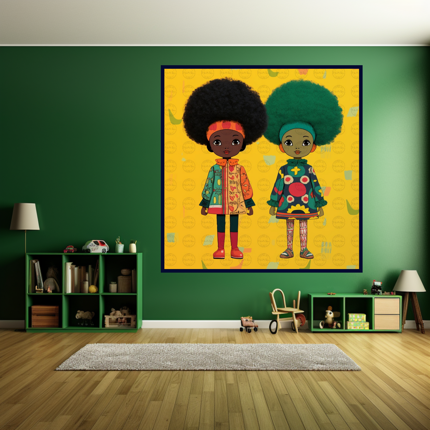 Black Girl Art - Kids Digital Art - Velvet's View - African Dolls - A Pop Art Tale of Style and Smiles 707
