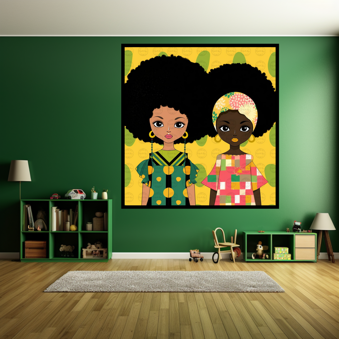 Black Girl Art - Kids Digital Art - Velvet's View - African Dolls - A Pop Art Tale of Style and Smiles 709