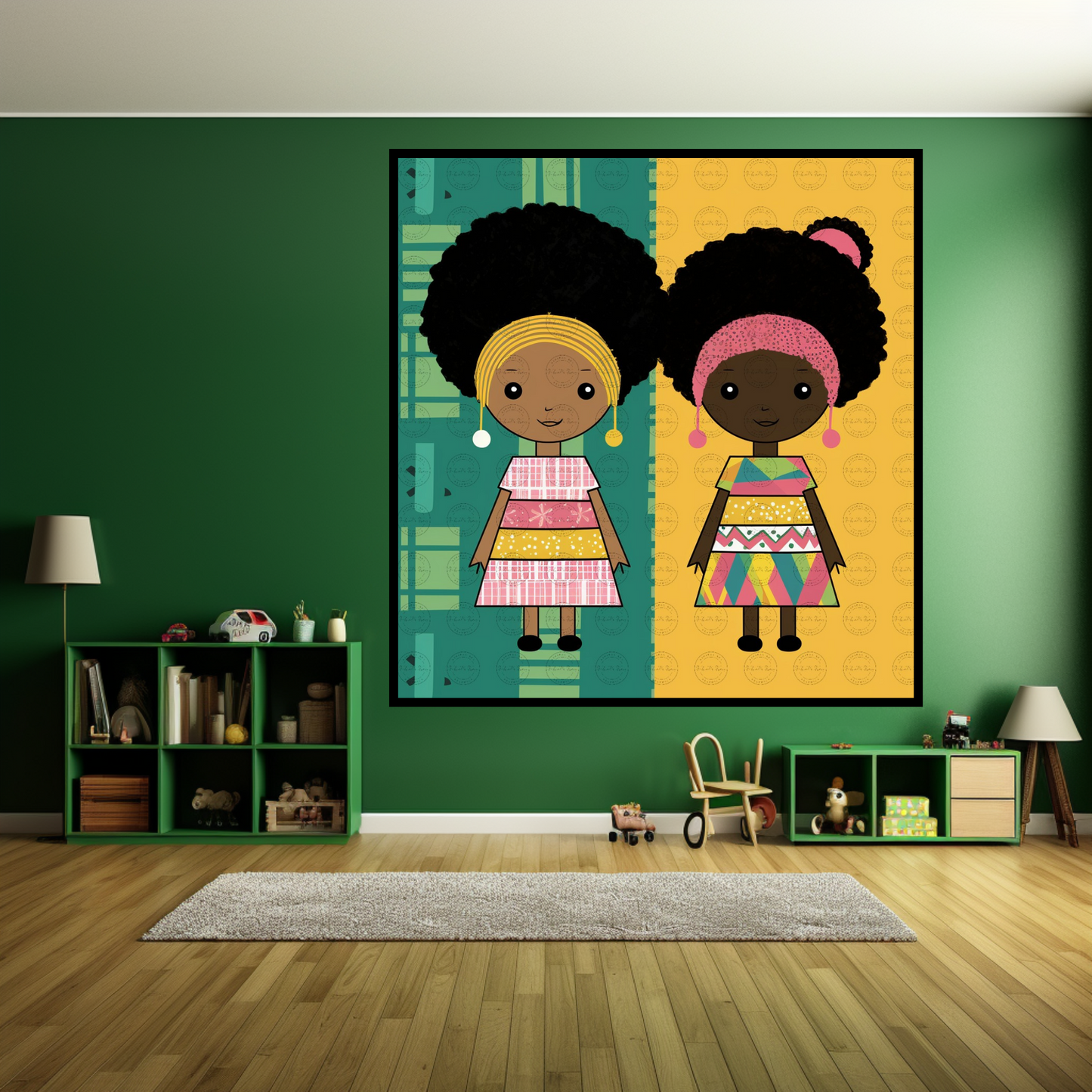 Black Girl Art - Kids Digital Art - Velvet's View - African Dolls - A Pop Art Tale of Style and Smiles 710