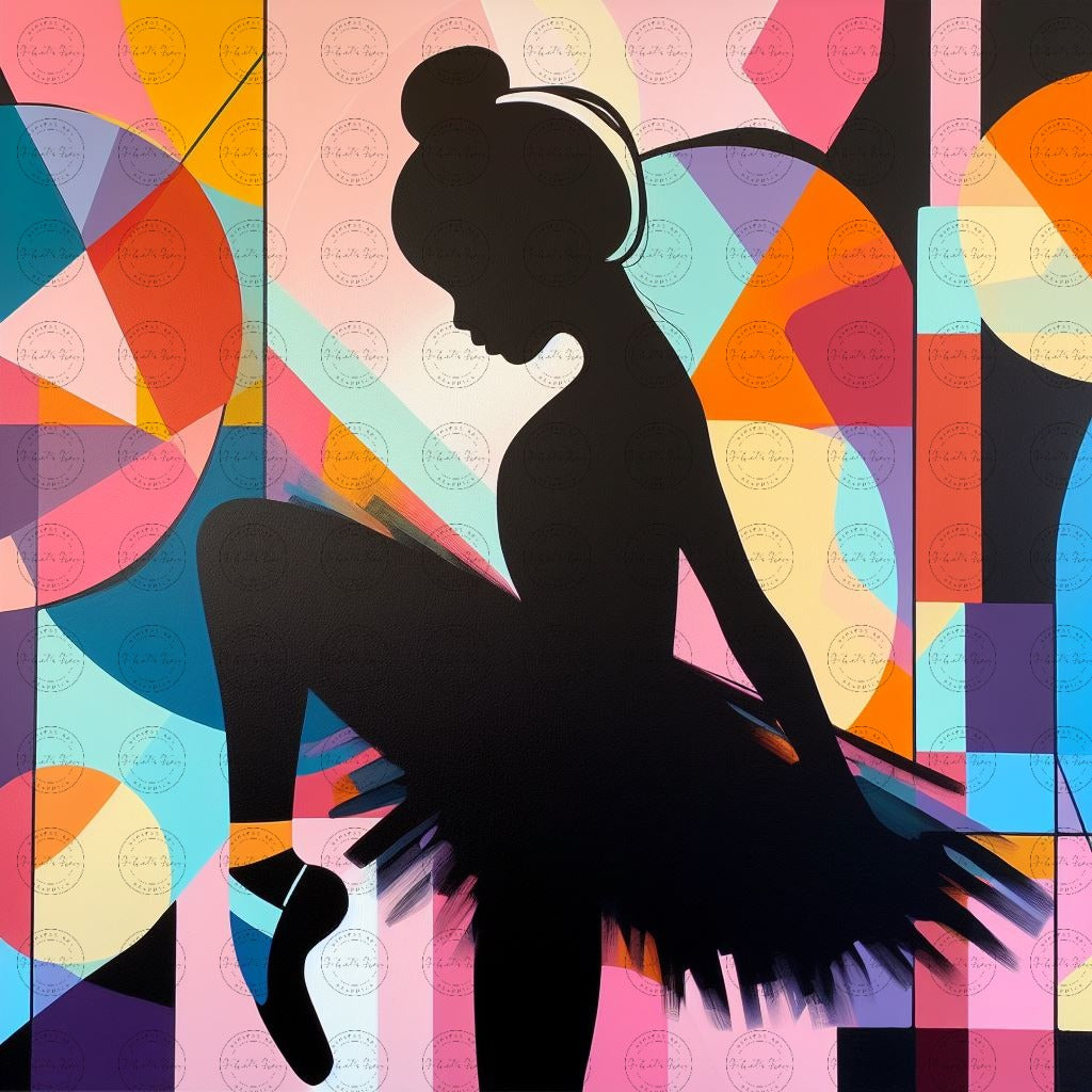 Black Girl Art - Kids Digital Art - Velvet's View - Tiny Dancers: Ballerina Dreams Collection 118