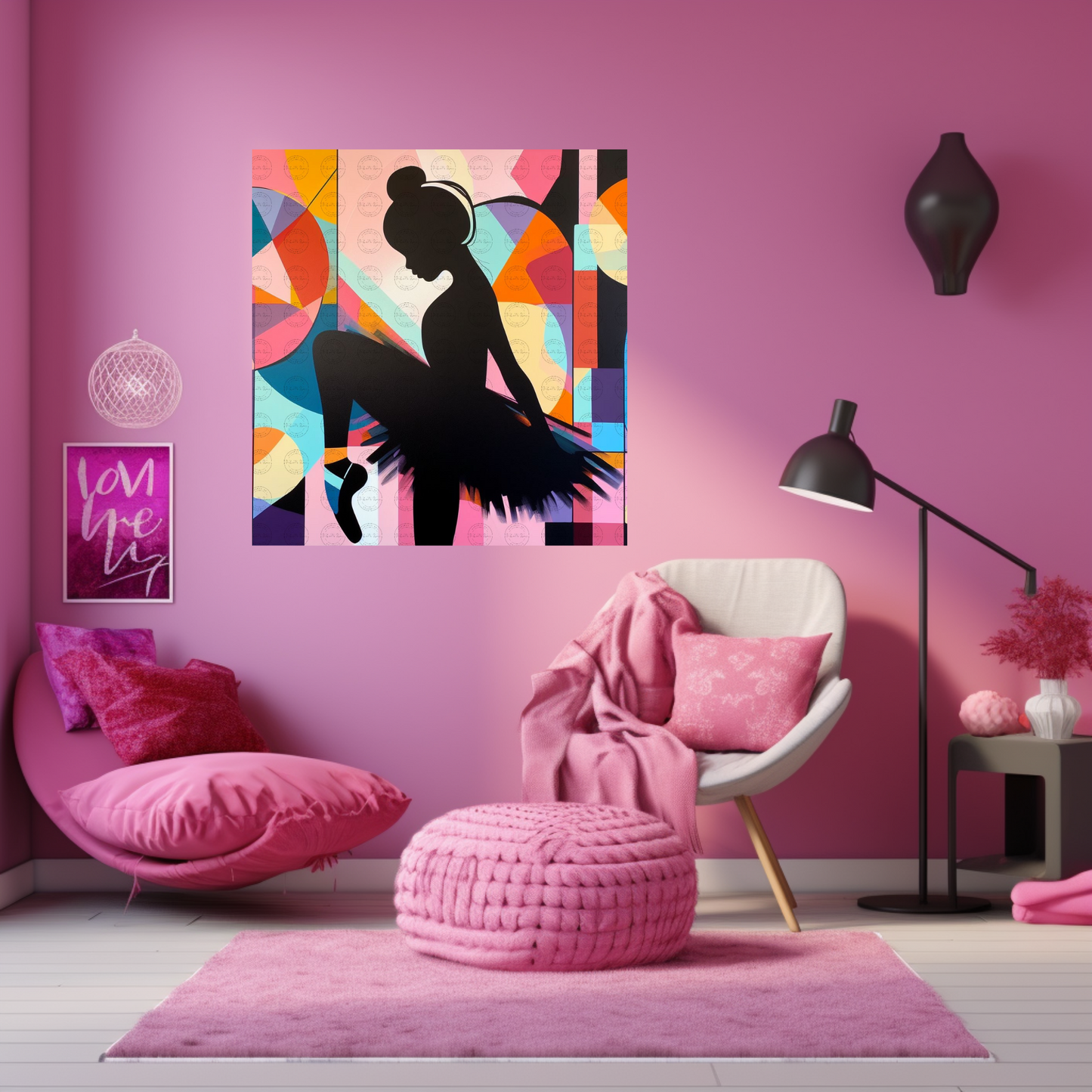 Black Girl Art - Kids Digital Art - Velvet's View - Tiny Dancers: Ballerina Dreams Collection 118