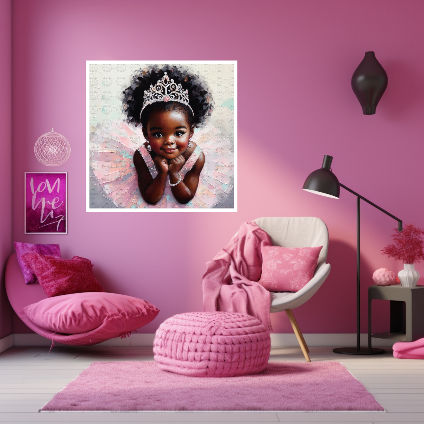 Black Girl Art - Kids Digital Art - Velvet's View - Tiny Dancers: Ballerina Dreams Collection 112