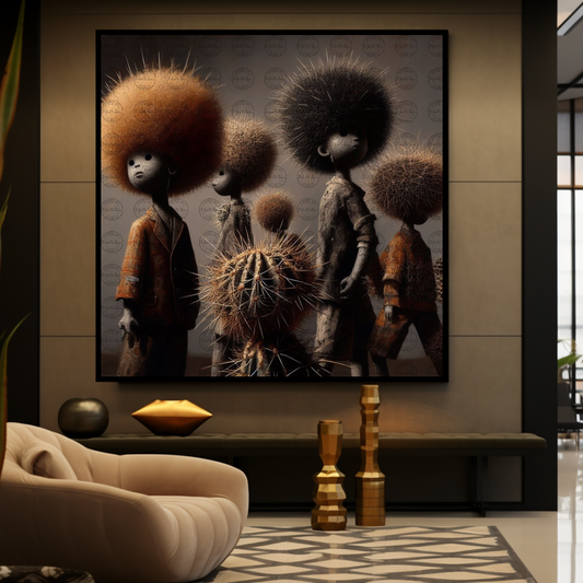 Digital Art - Meet the Prickleys!!! - Cactus Tales of Afro-Colombian Realms - #2018