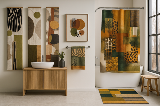 Rooted in Earth, Woven in Culture: Afrocentric Decor Inspired by Textiles, Texture & Legacy - Shower Curtain 72"x84"