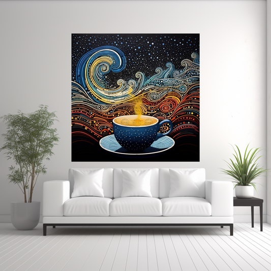 Digital Art - Moonlit Mocha Magic - #2018