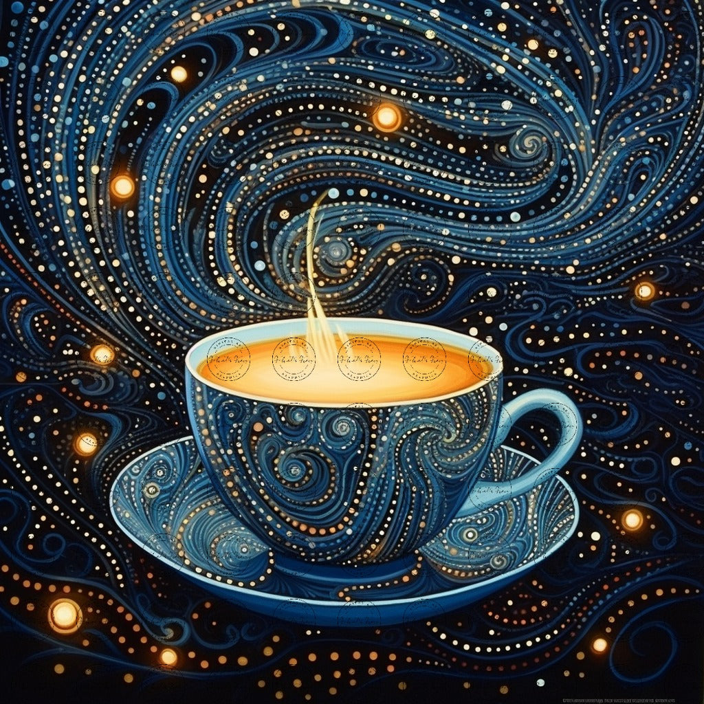 Digital Art - Moonlit Mocha Magic - #2013