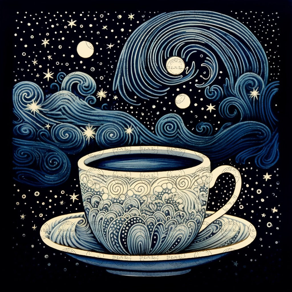 Digital Art - Moonlit Mocha Magic - #2014