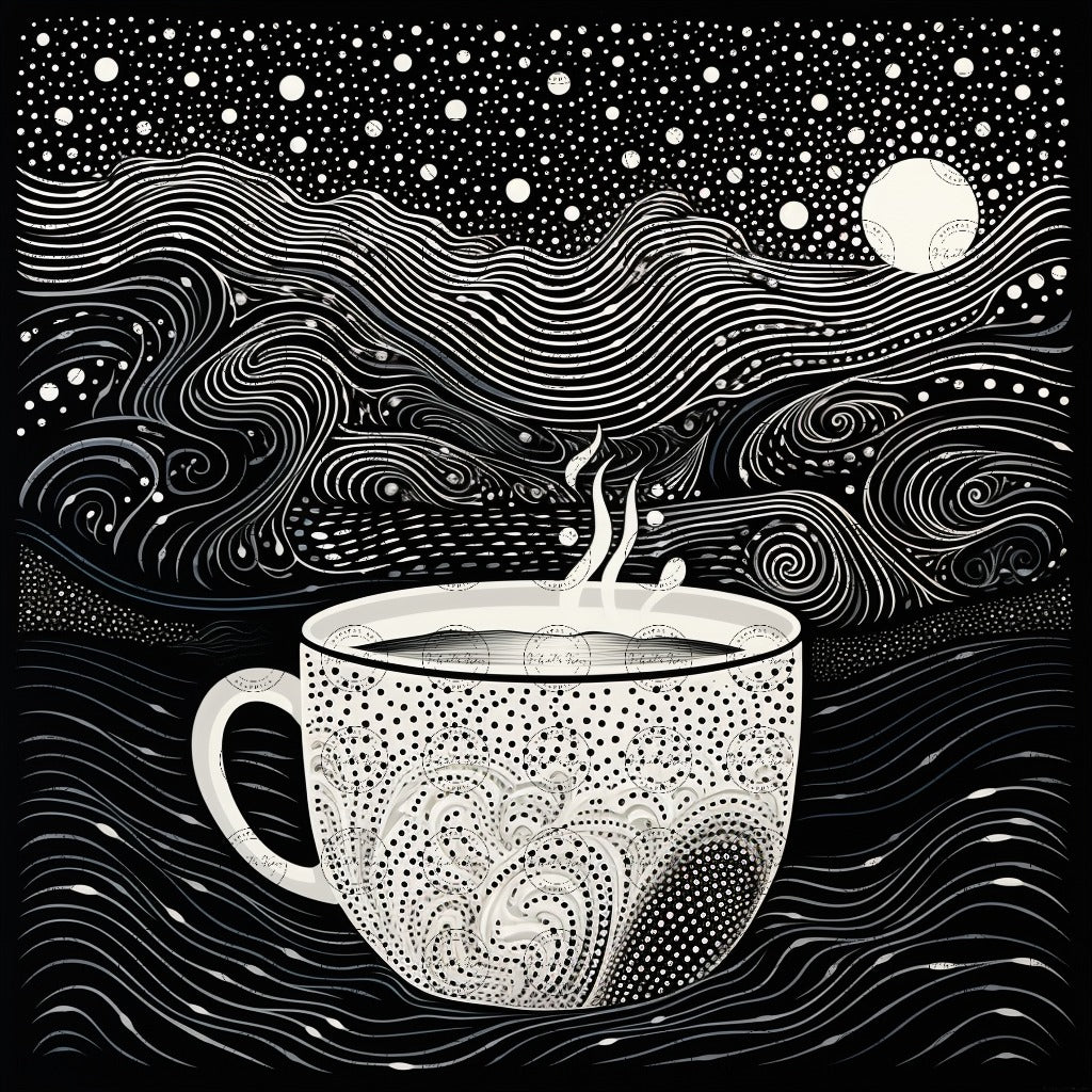 Digital Art - Moonlit Mocha Magic - #2016