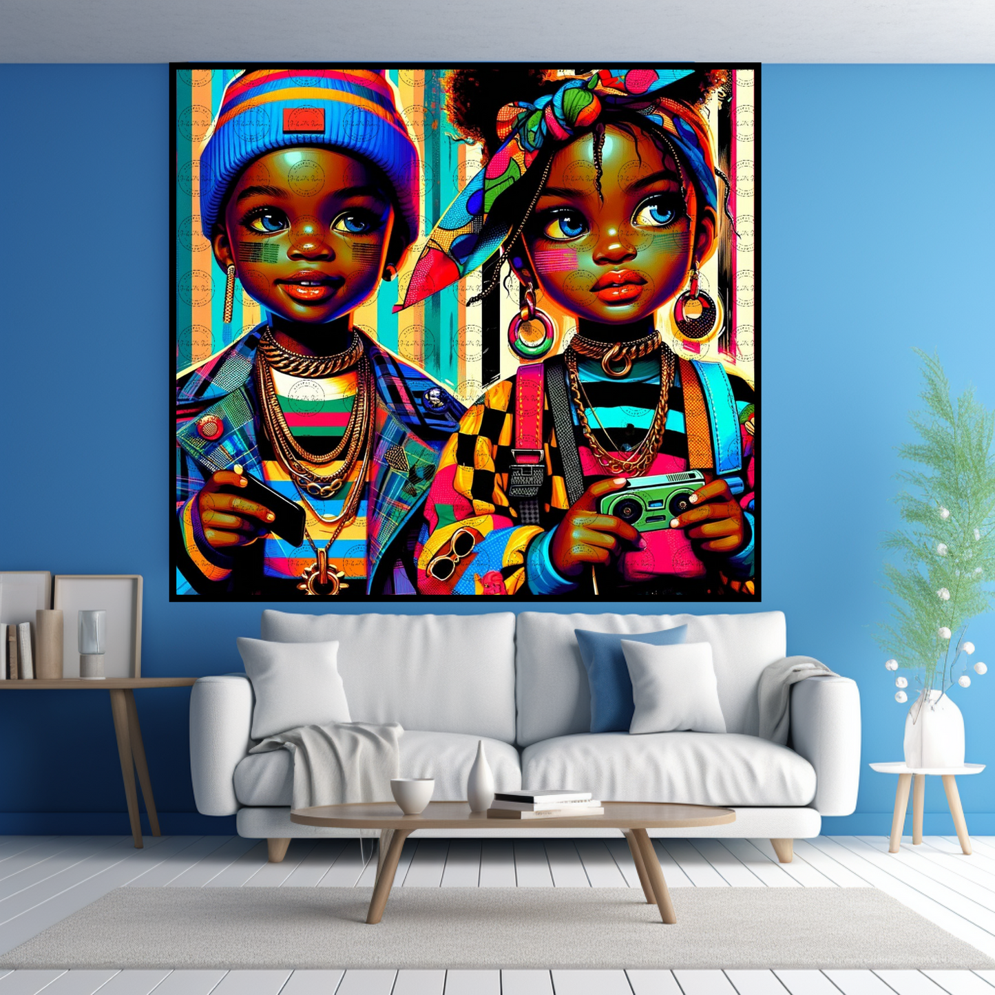 Black Girl Art - Kids Digital Art - Velvet's View - Colorful Essence - A Whimsical Fusion 57