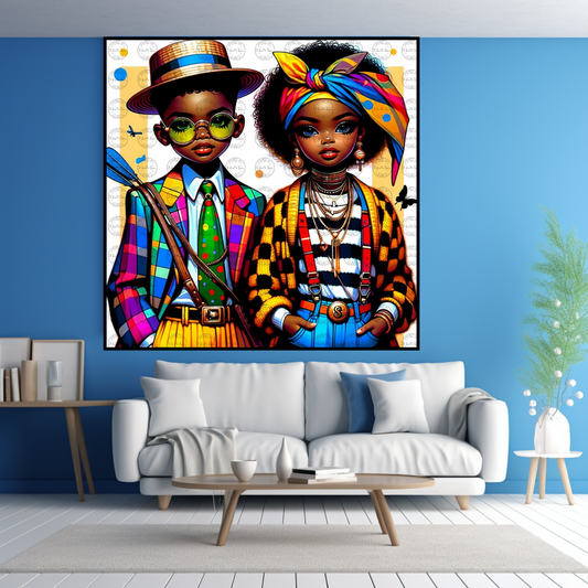 Black Girl Art - Kids Digital Art - Velvet's View - Colorful Essence - A Whimsical Fusion 55