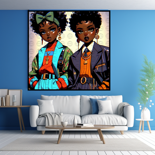 Black Girl Art - Kids Digital Art - Velvet's View - Colorful Essence - A Whimsical Fusion 59