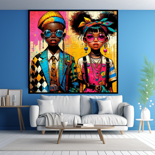 Black Girl Art - Kids Digital Art - Velvet's View - Colorful Essence - A Whimsical Fusion 61