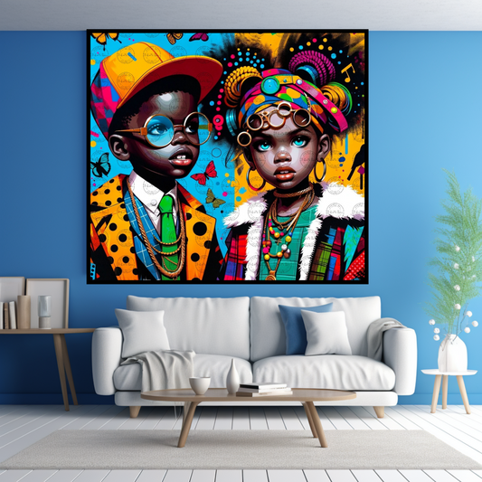 Black Girl Art - Kids Digital Art - Velvet's View - Colorful Essence - A Whimsical Fusion 62