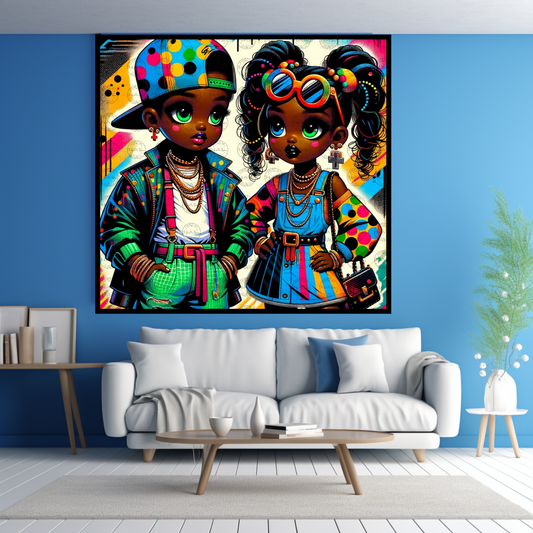 Black Girl Art - Kids Digital Art - Velvet's View - Colorful Essence - A Whimsical Fusion 66