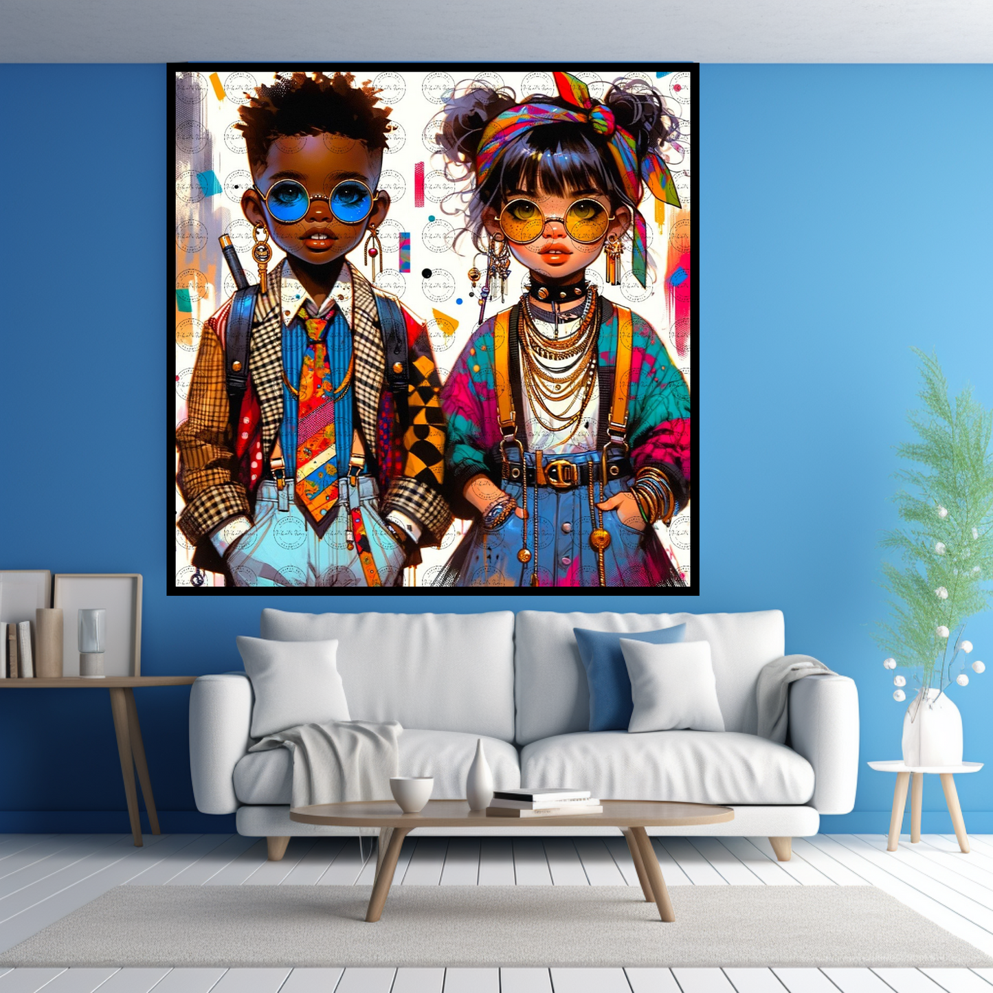 Black Girl Art - Kids Digital Art - Velvet's View - Colorful Essence - A Whimsical Fusion 64