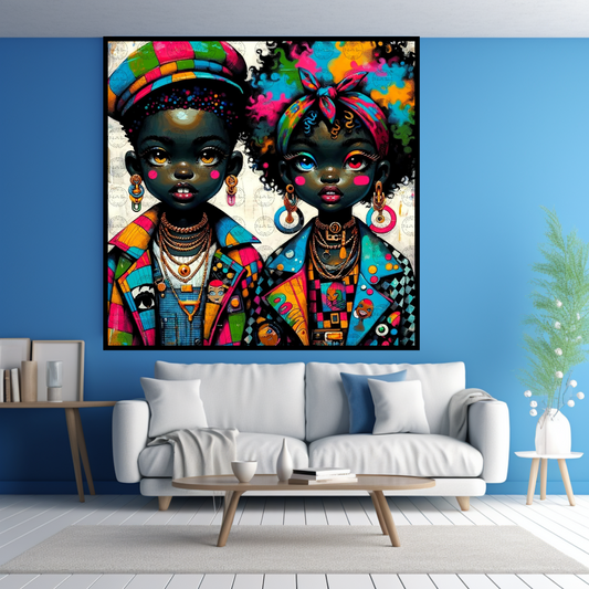 Black Girl Art - Kids Digital Art - Velvet's View - Colorful Essence - A Whimsical Fusion 52