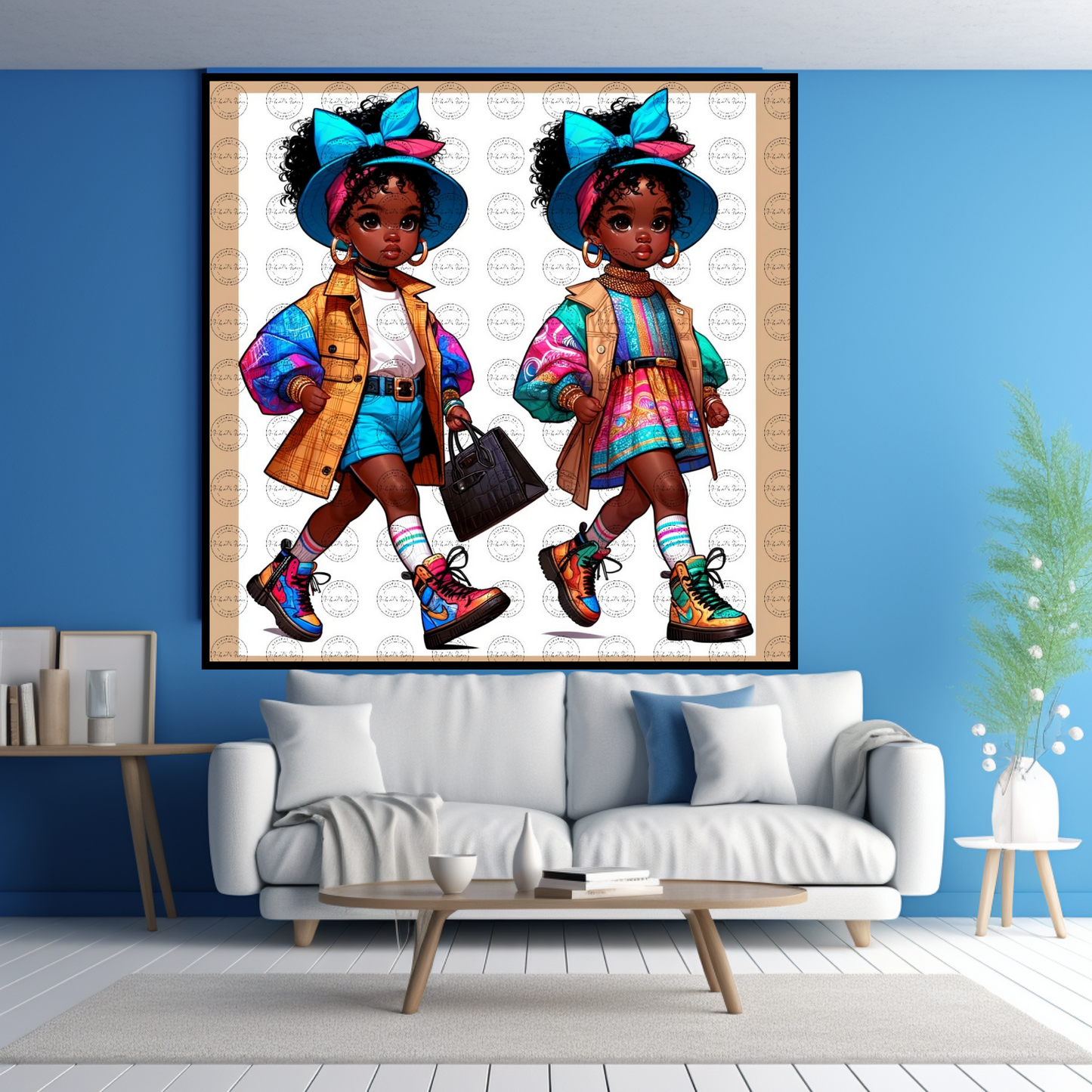 Black Girl Art - Kids Digital Art - Velvet's View - Colorful Essence - A Whimsical Fusion 53