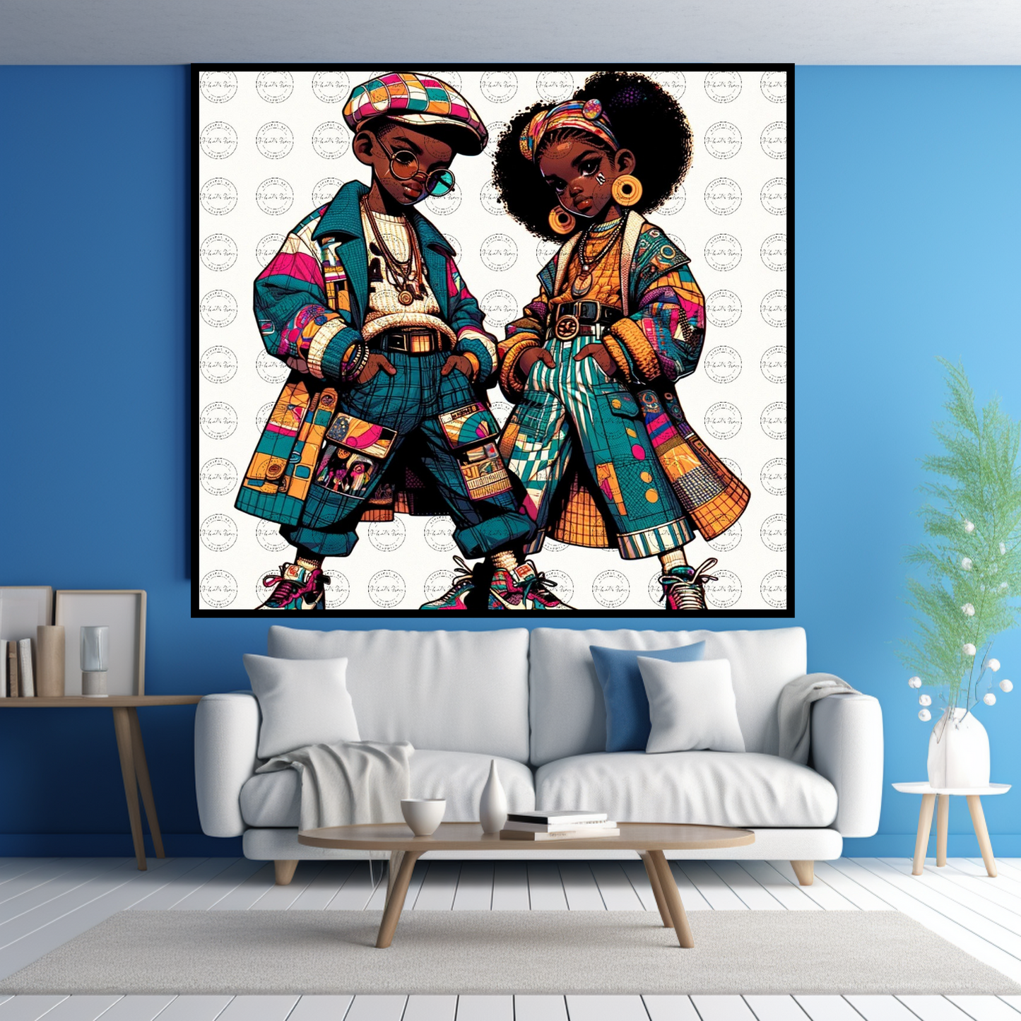 Black Girl Art - Kids Digital Art - Velvet's View - Colorful Essence - A Whimsical Fusion 54