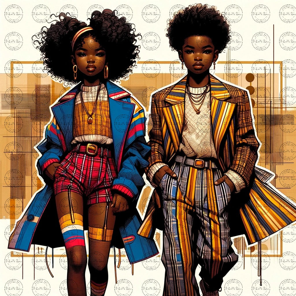 Black Girl Art - Kids Digital Art - Velvet's View - Colorful Essence - A Whimsical Fusion 56