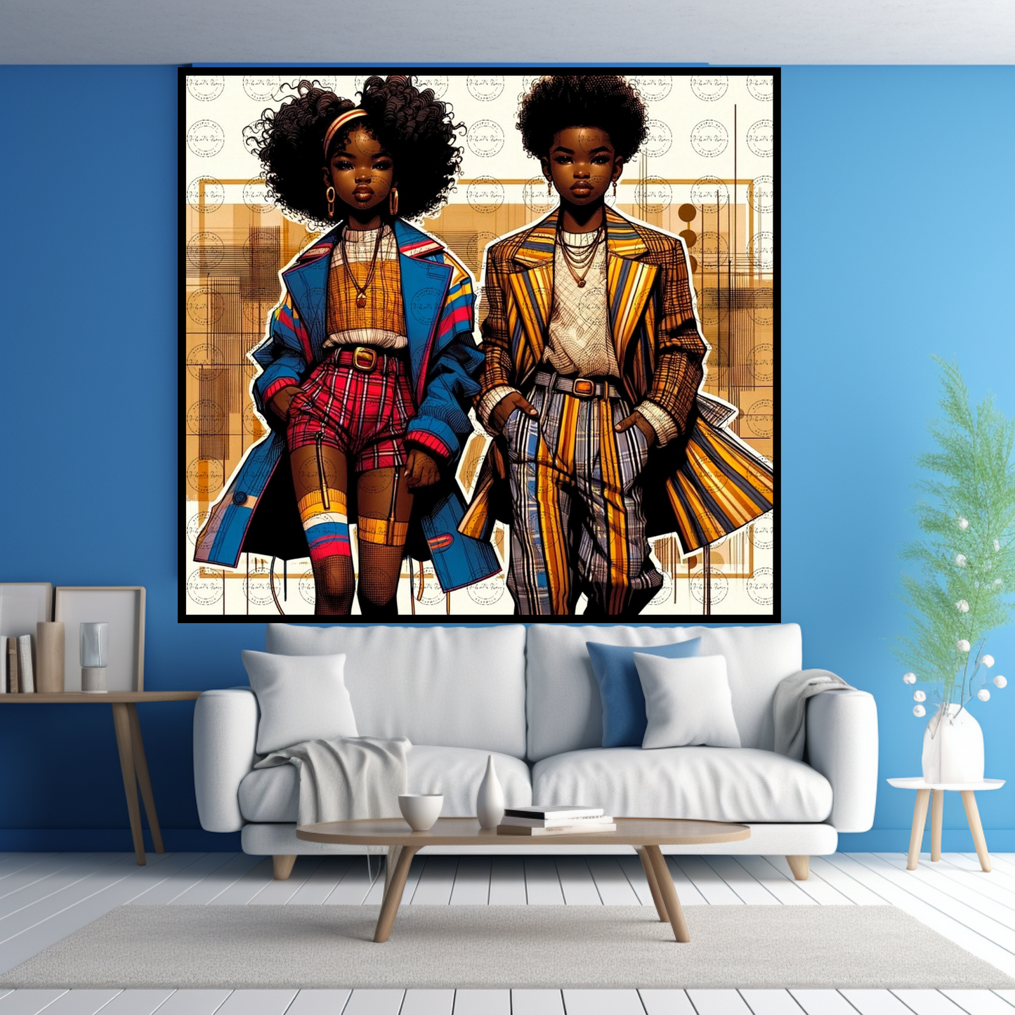 Black Girl Art - Kids Digital Art - Velvet's View - Colorful Essence - A Whimsical Fusion 56