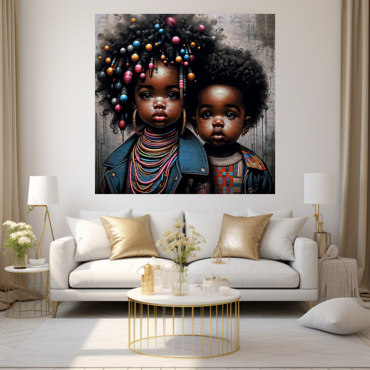 Black Girl Art - Kids Digital Art - Velvet's View - Urban Elegance - Toddlers in Vogue 46