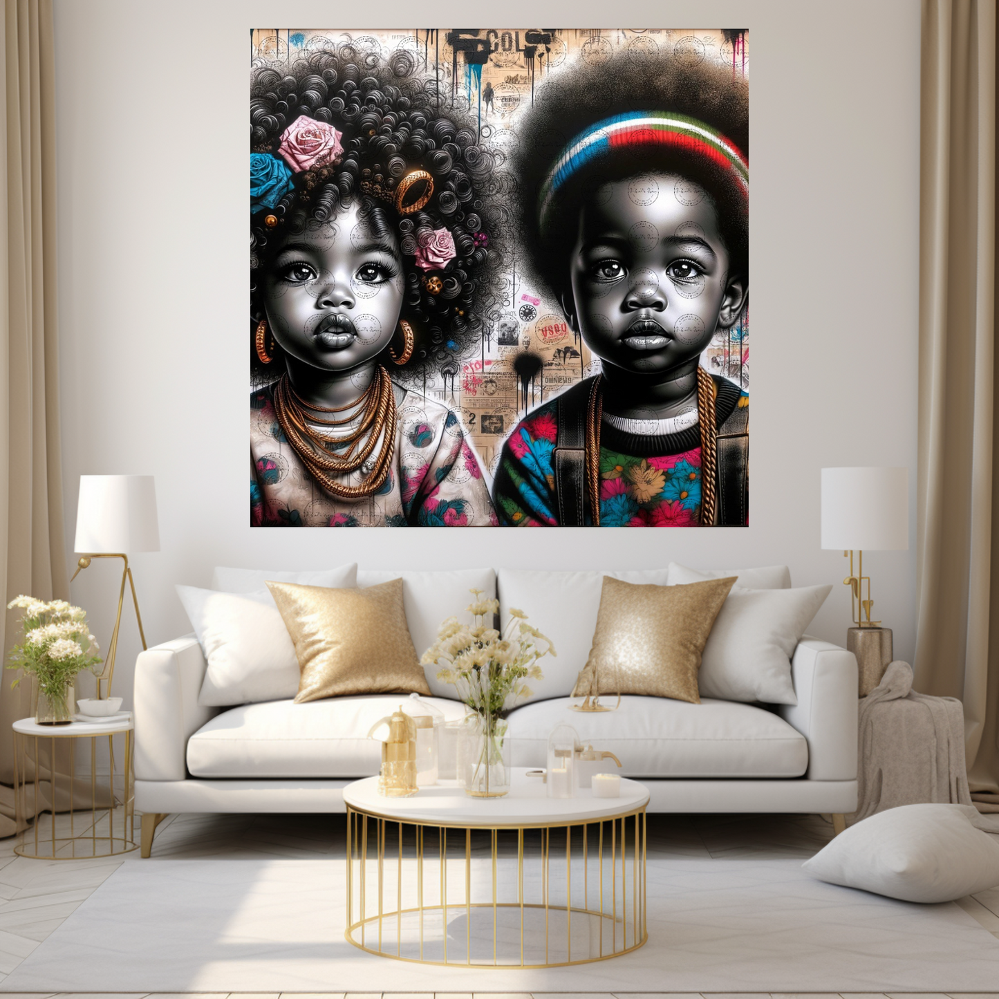Black Girl Art - Kids Digital Art - Velvet's View - Urban Elegance - Toddlers in Vogue 47