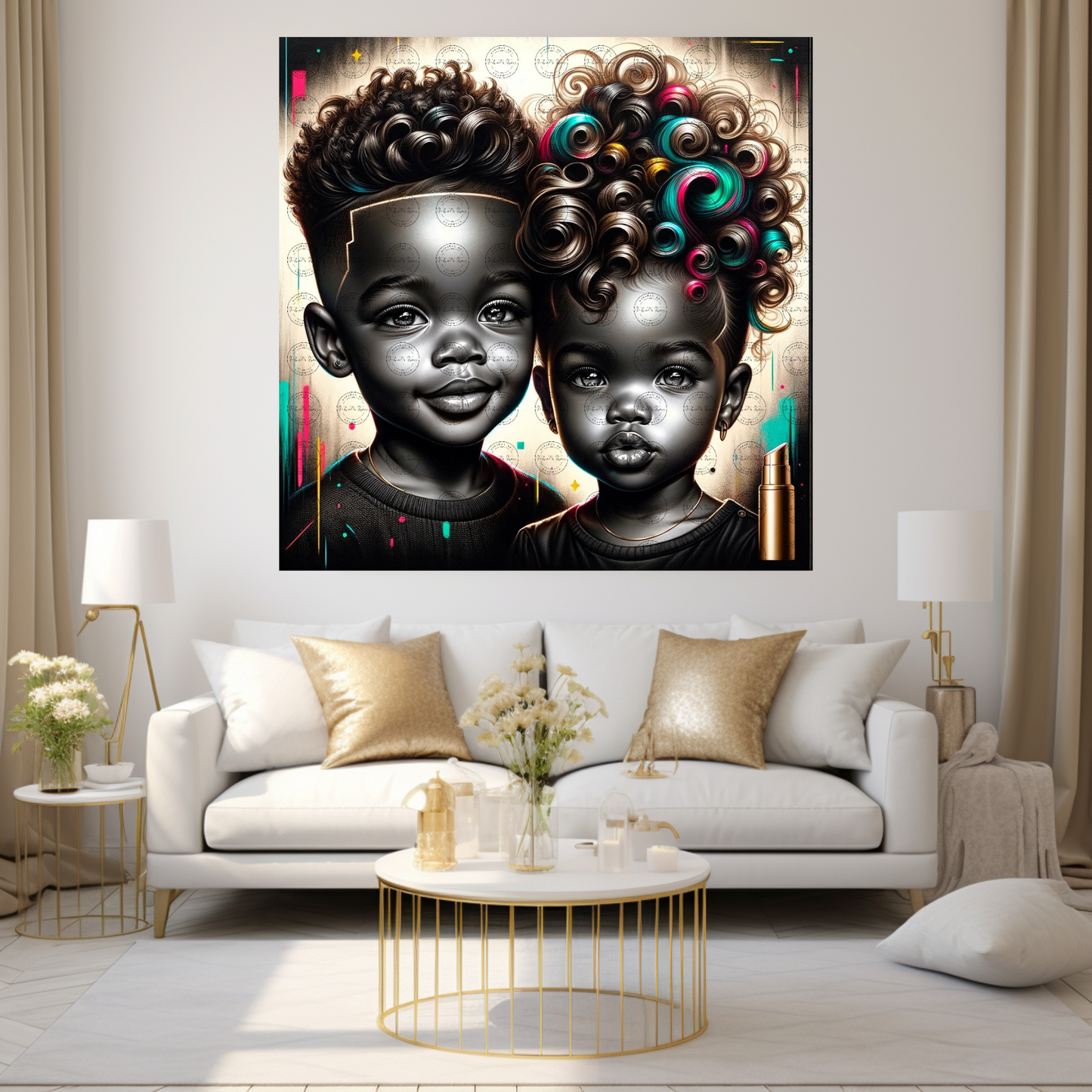Black Girl Art - Kids Digital Art - Velvet's View - Urban Elegance - Toddlers in Vogue 50