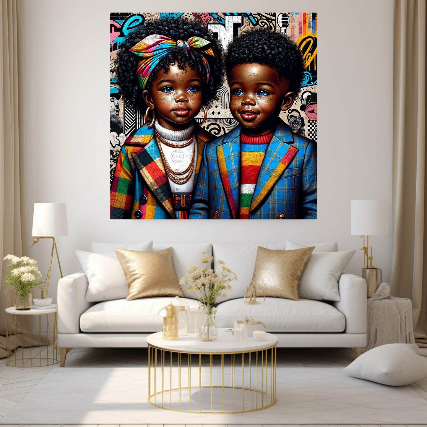 Black Girl Art - Kids Digital Art - Velvet's View - Urban Elegance - Toddlers in Vogue 51