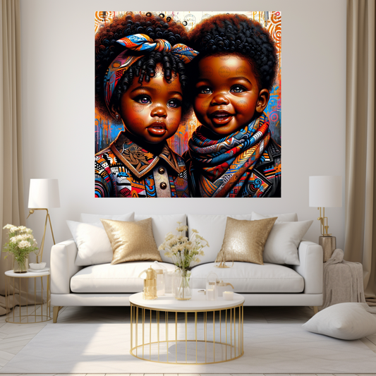 Black Girl Art - Kids Digital Art - Velvet's View - Urban Elegance - Toddlers in Vogue 53