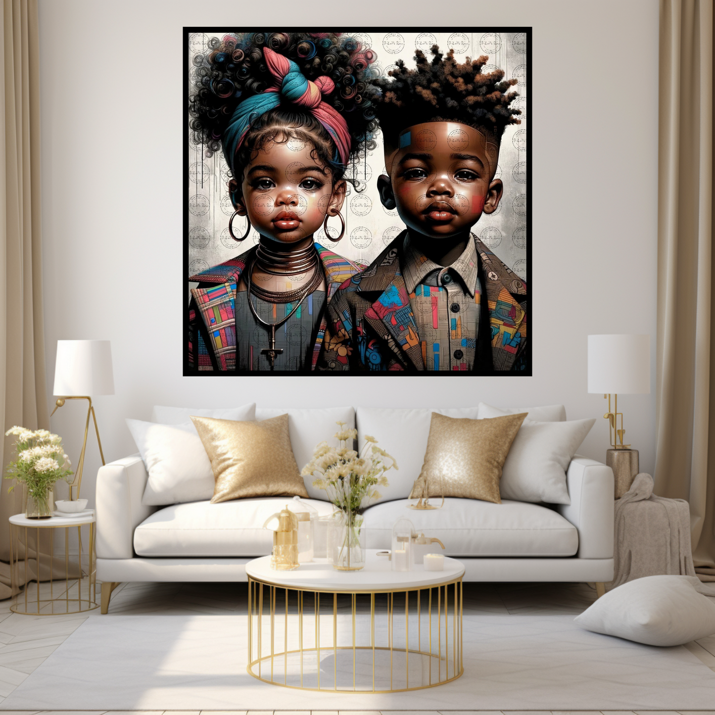 Black Girl Art - Kids Digital Art - Velvet's View - Urban Elegance - Toddlers in Vogue 37