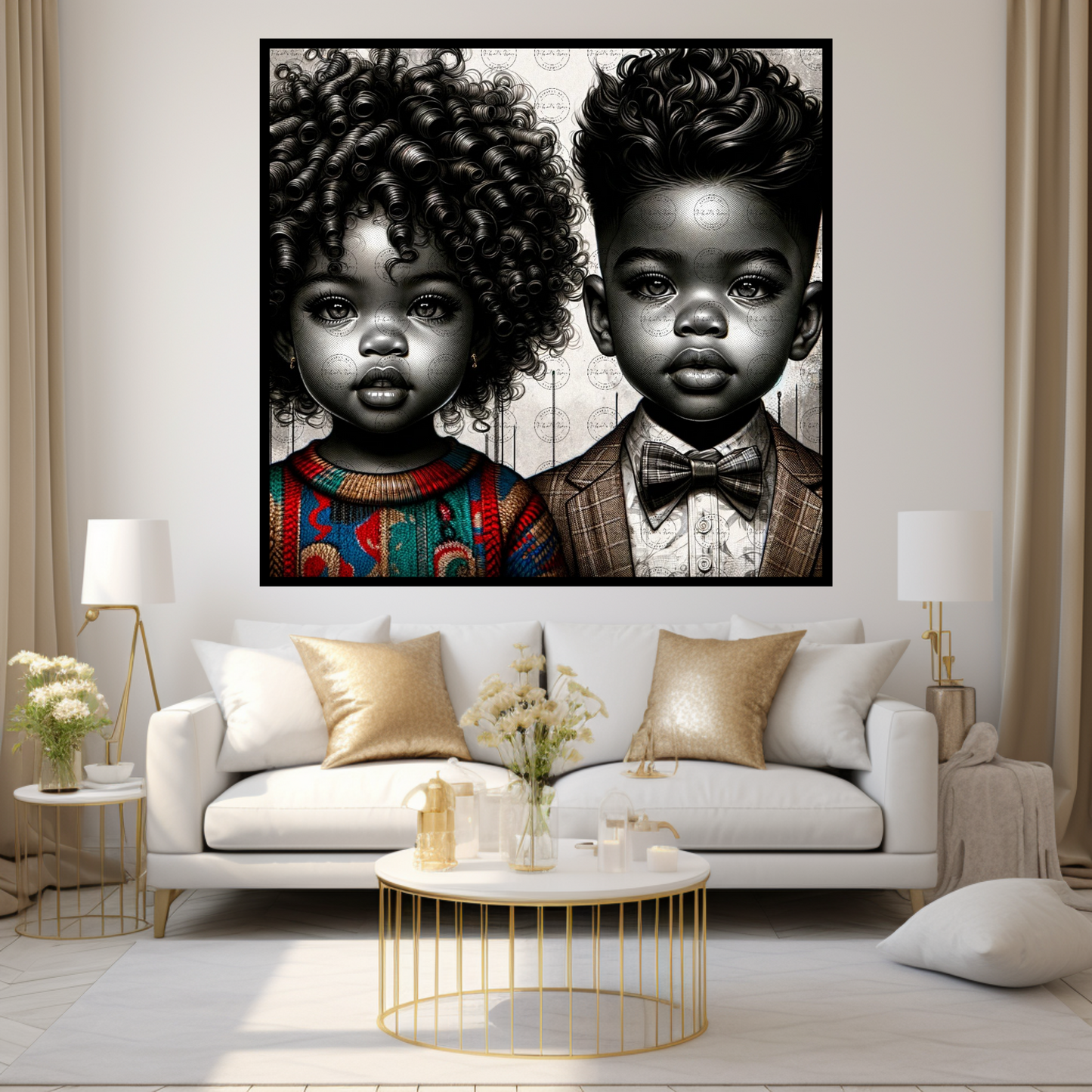 Black Girl Art - Kids Digital Art - Velvet's View - Urban Elegance - Toddlers in Vogue 38