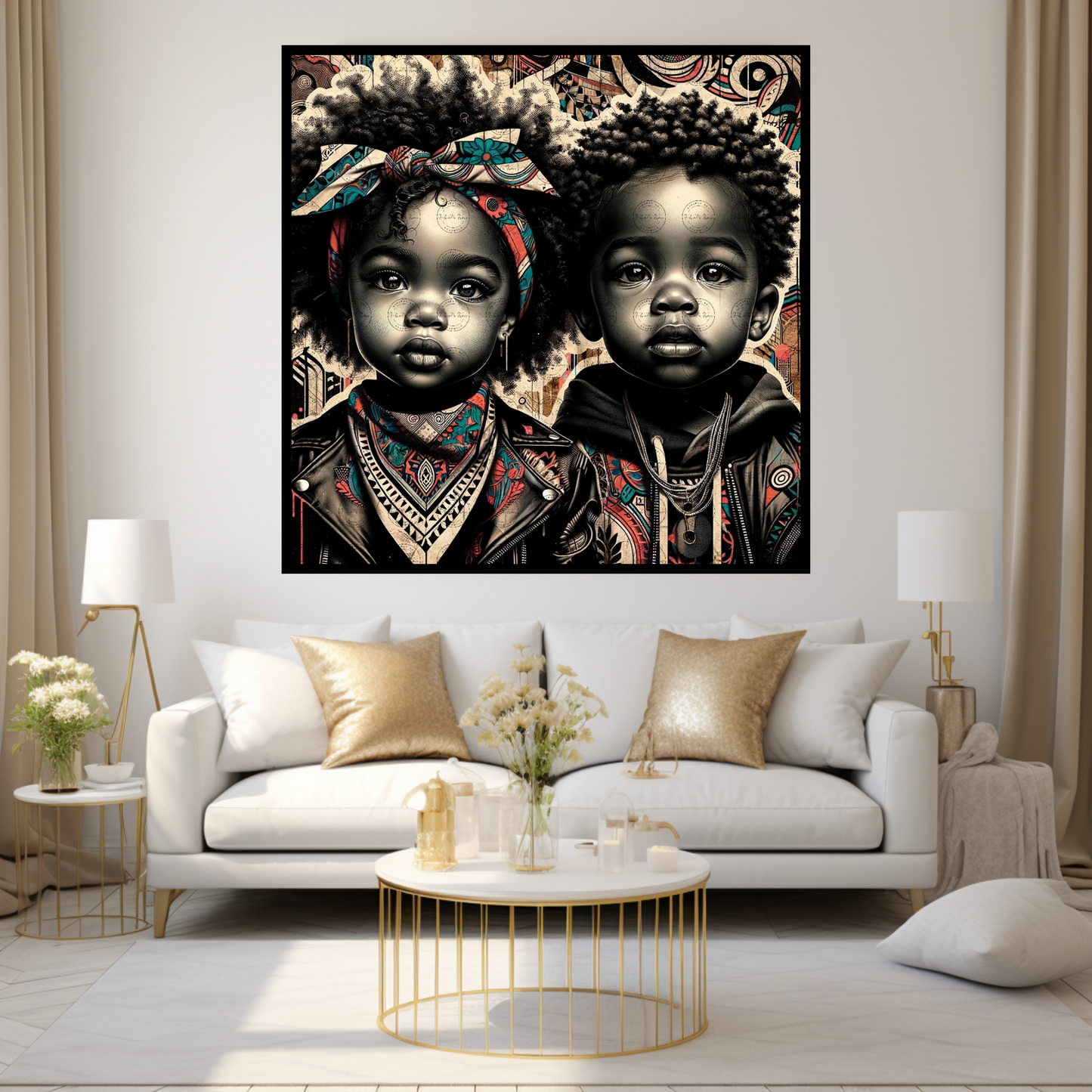 Black Girl Art - Kids Digital Art - Velvet's View - Urban Elegance - Toddlers in Vogue 39