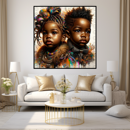 Black Girl Art - Kids Digital Art - Velvet's View - Urban Elegance - Toddlers in Vogue 40