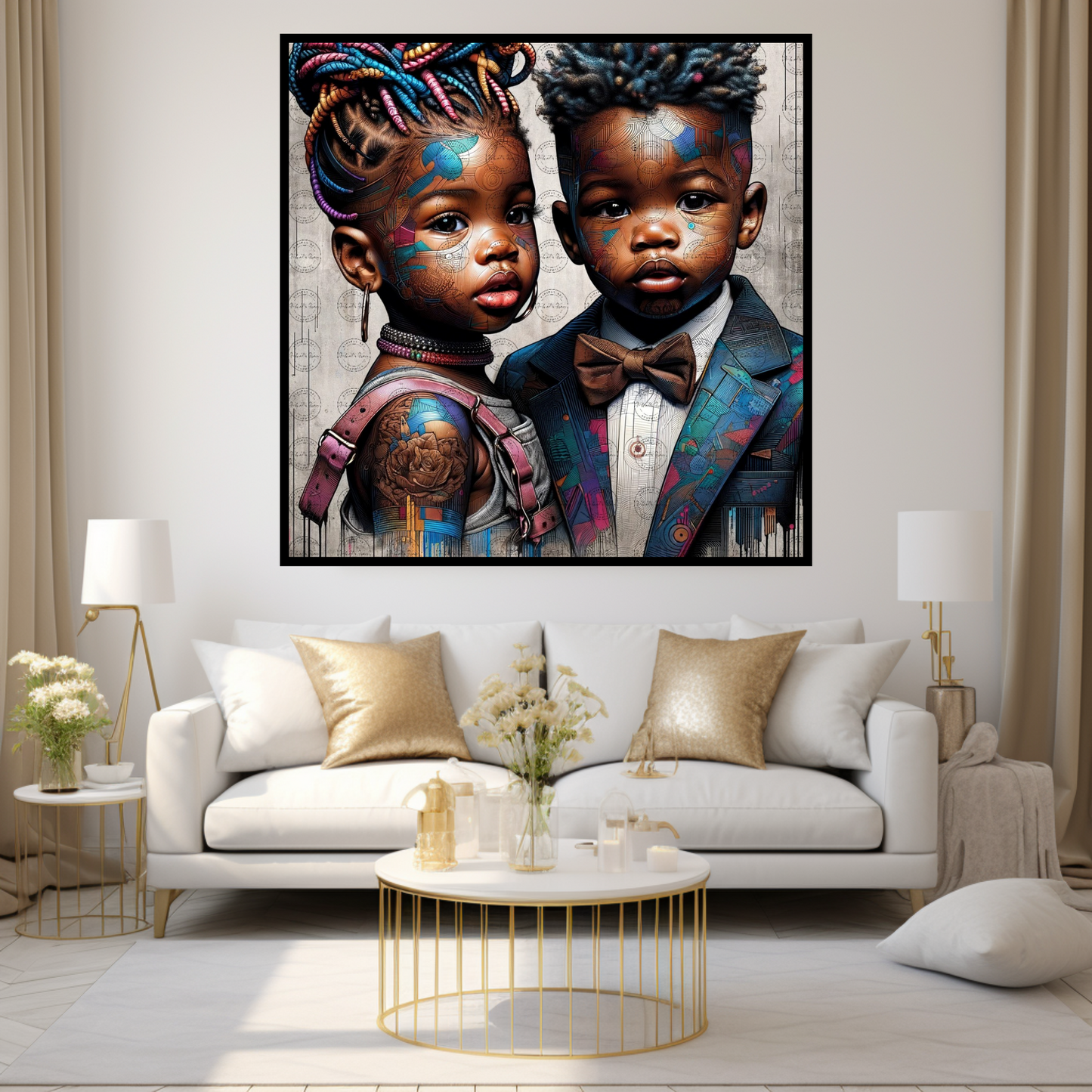 Black Girl Art - Kids Digital Art - Velvet's View - Urban Elegance - Toddlers in Vogue 42