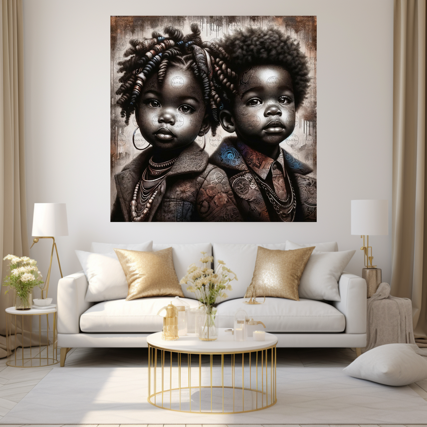 Black Girl Art - Kids Digital Art - Velvet's View - Urban Elegance - Toddlers in Vogue 43