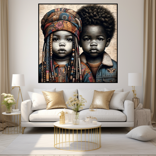 Black Girl Art - Kids Digital Art - Velvet's View - Urban Elegance - Toddlers in Vogue 44