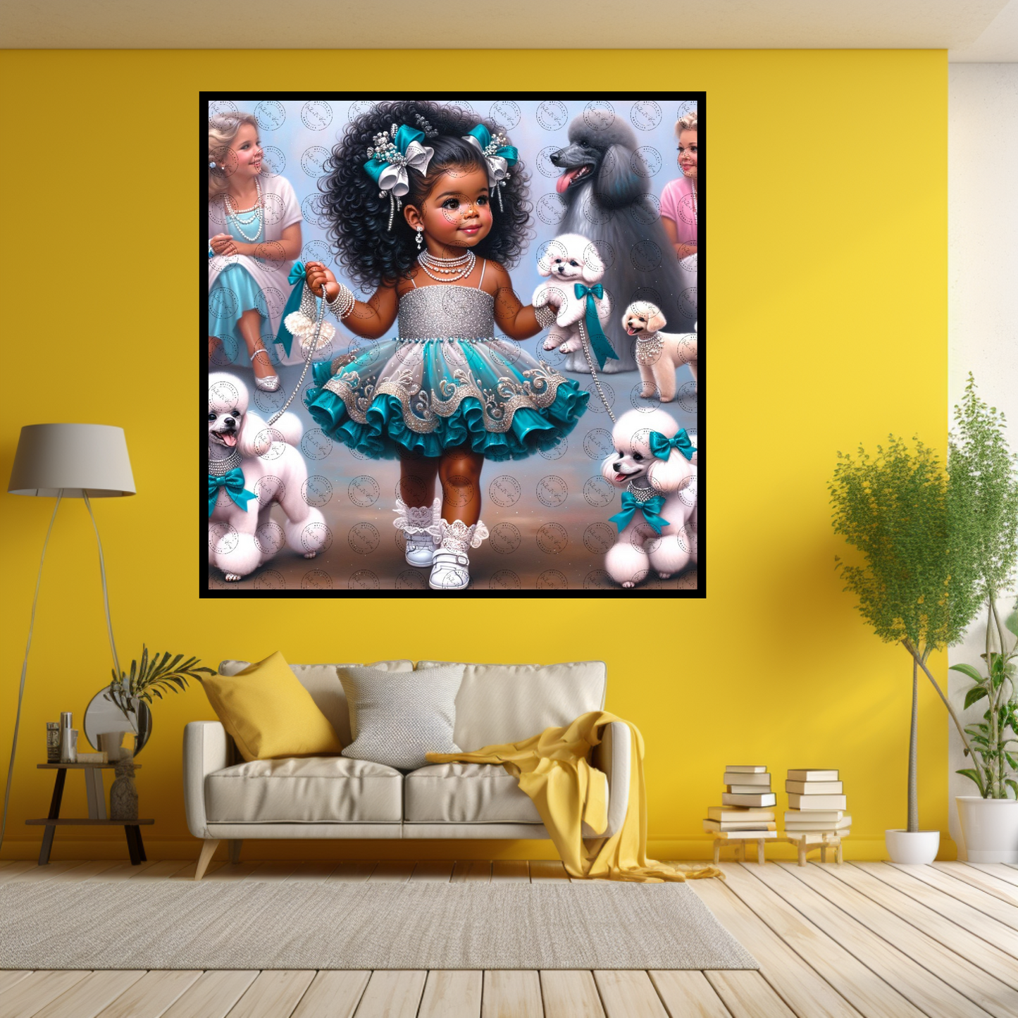 Black Girl Art - Kids Digital Art - Velvet's View - Enchanted Elegance - A Pageant of Poodles and Pearls 305