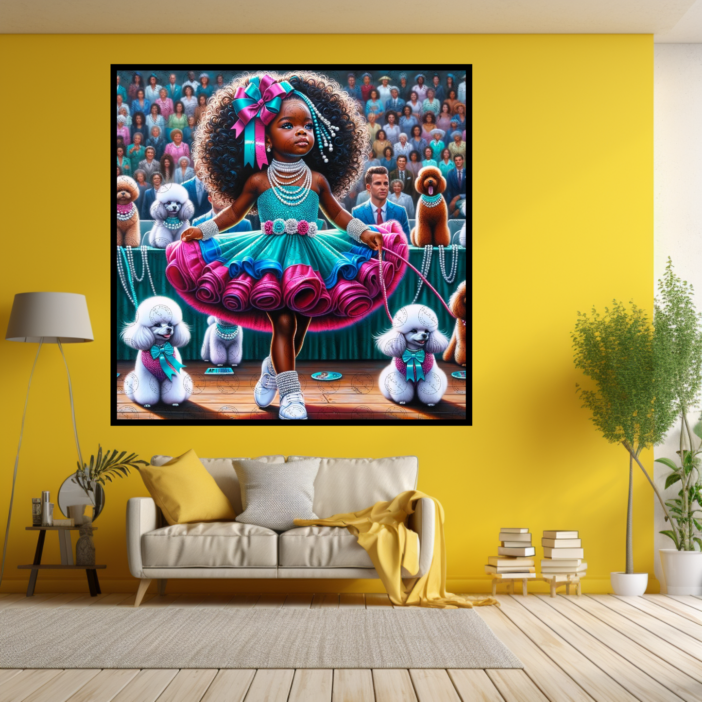 Black Girl Art - Kids Digital Art - Velvet's View - Enchanted Elegance - A Pageant of Poodles and Pearls 307