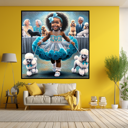 Black Girl Art - Kids Digital Art - Velvet's View - Enchanted Elegance - A Pageant of Poodles and Pearls 308