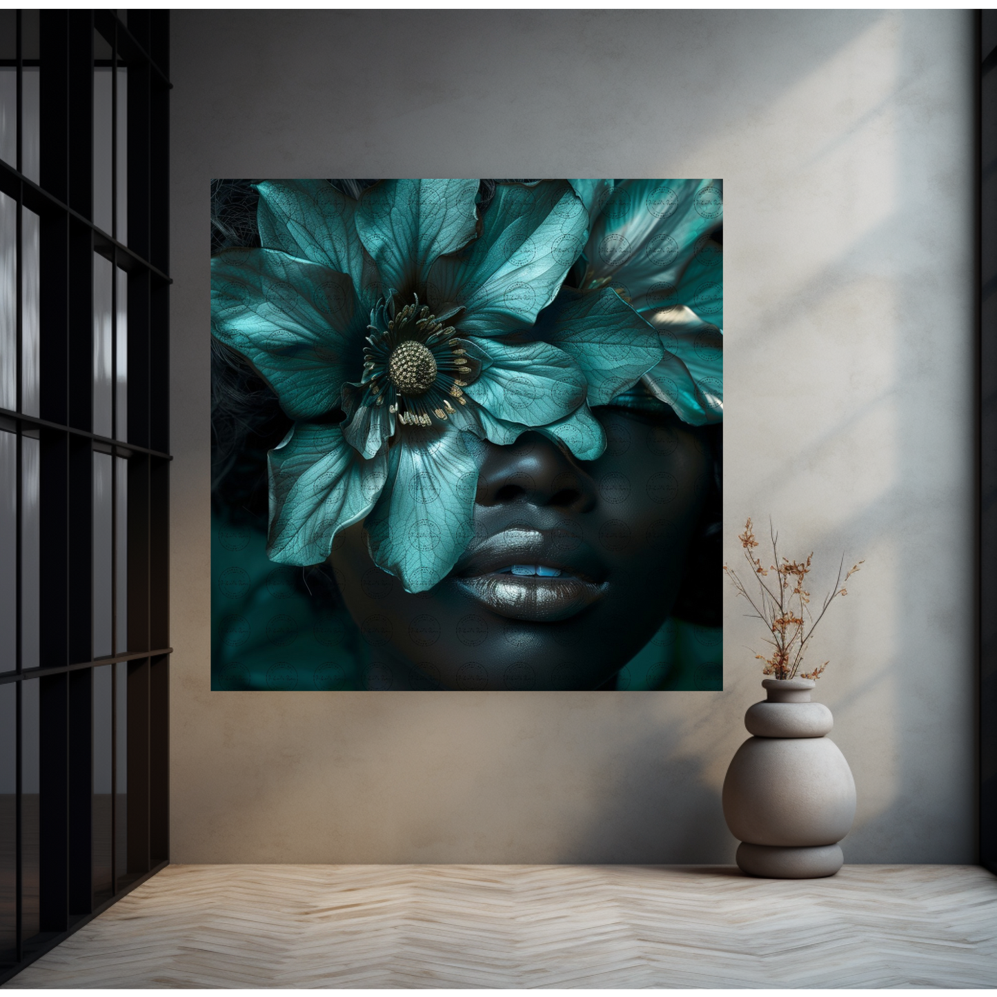 Digital Art - Botanical Elegance: A Verdant Veil - #2012