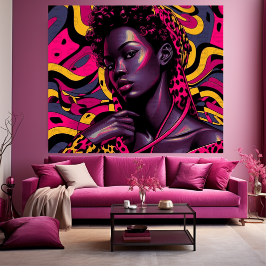 Black Girl Art - Velvet's View Digital Art – Patchwork Majesty