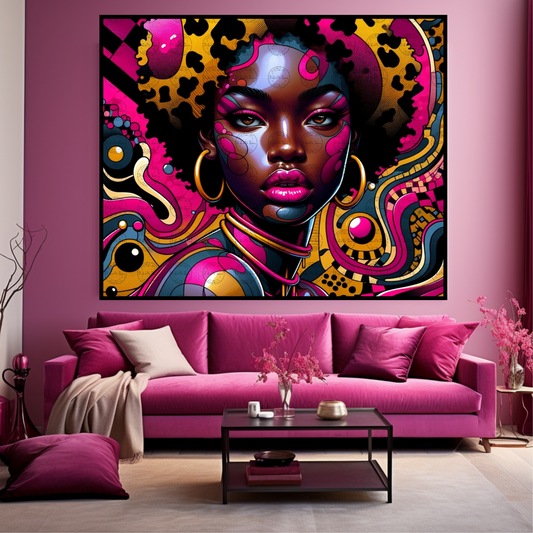 Black Girl Art - Velvet's View Digital Art – Patchwork Majesty
