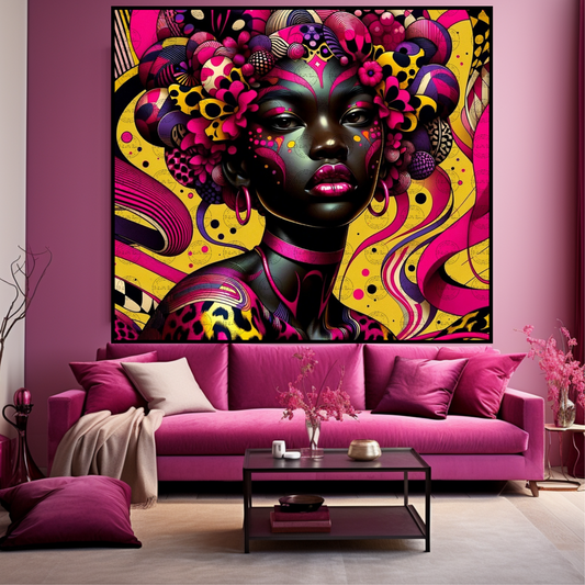 Black Girl Art - Velvet's View Digital Art – Patchwork Majesty