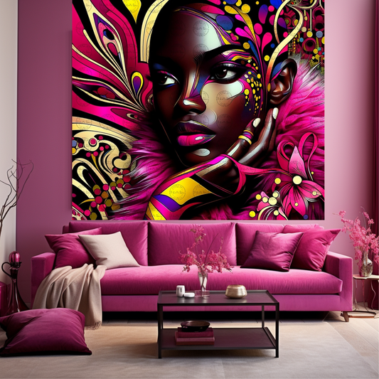 Black Girl Art - Velvet's View Digital Art – Patchwork Majesty