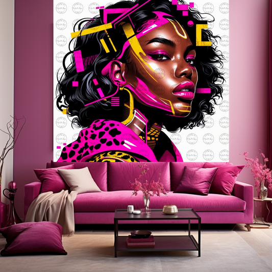 Black Girl Art - Velvet's View Digital Art – Patchwork Majesty